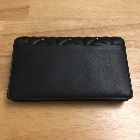 BNWT Coach Black Leather Wallet on Chain Purse - Picture 6 of 8